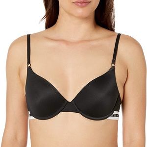 TOMMY HILFIGER Women’s Basic Comfort Push Up Racerback Underwire Bra Black 34B